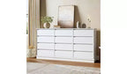 Commodes 12 tiroirs, commode de chambre avec tiroirs profonds, grande commode double pour placard avec plateau large, grande commode en bois pour salon, chambre à coucher