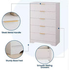 Commode Acekool à 4 tiroirs cannelés, commode moderne avec panneau ondulé, meuble de rangement haut pour chambre à coucher, chambre d'enfant, salon, entrée.
