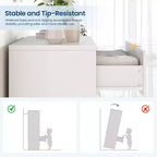 Commode Acekool à 4 tiroirs cannelés, commode moderne avec panneau ondulé, meuble de rangement haut pour chambre à coucher, chambre d'enfant, salon, entrée.
