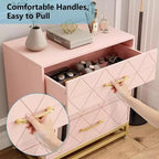 Commode en bois à 3 tiroirs Acekool, commode de rangement moderne avec poignées métalliques, organisateur de rangement pour chambre et salon