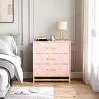 Commode en bois à 3 tiroirs Acekool, commode de rangement moderne avec poignées métalliques, organisateur de rangement pour chambre et salon