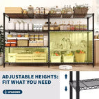 Étagère métallique à 5 niveaux ultra-résistante de 152 cm – Rack de rangement réglable en L avec pieds de nivellement, capacité de 600 kg pour garage, garde-manger et cuisine