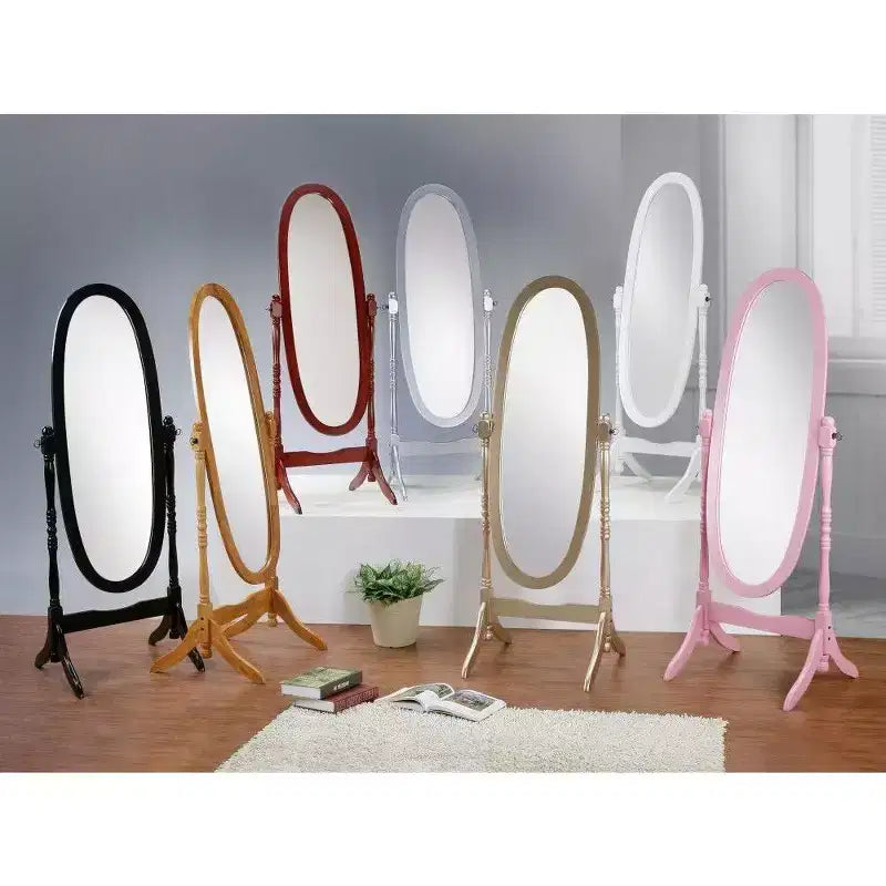 Miroir Ovale Entier TUYOHW, Miroir de Coiffeuse avec Cadre en Bois pour Chambre à Coucher, Salon, Vestiaire
