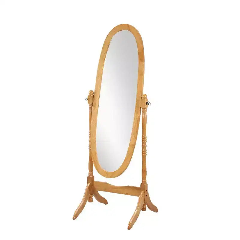 Miroir Ovale Entier TUYOHW, Miroir de Coiffeuse avec Cadre en Bois pour Chambre à Coucher, Salon, Vestiaire
