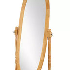 Miroir Ovale Entier TUYOHW, Miroir de Coiffeuse avec Cadre en Bois pour Chambre à Coucher, Salon, Vestiaire