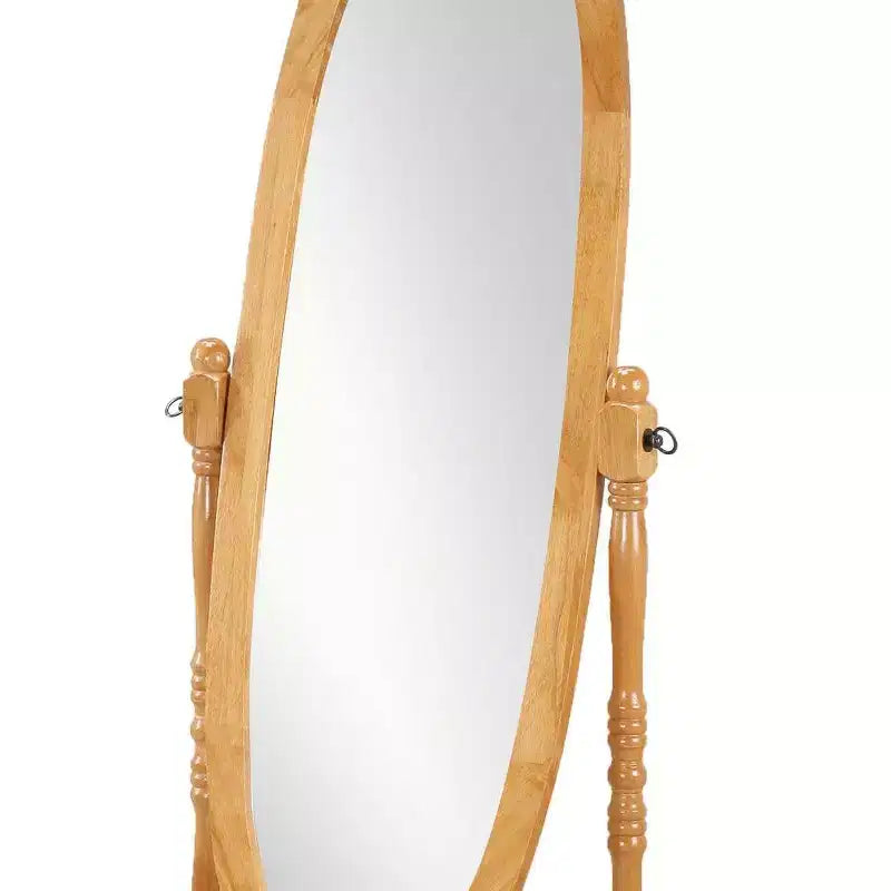 Miroir Ovale Entier TUYOHW, Miroir de Coiffeuse avec Cadre en Bois pour Chambre à Coucher, Salon, Vestiaire