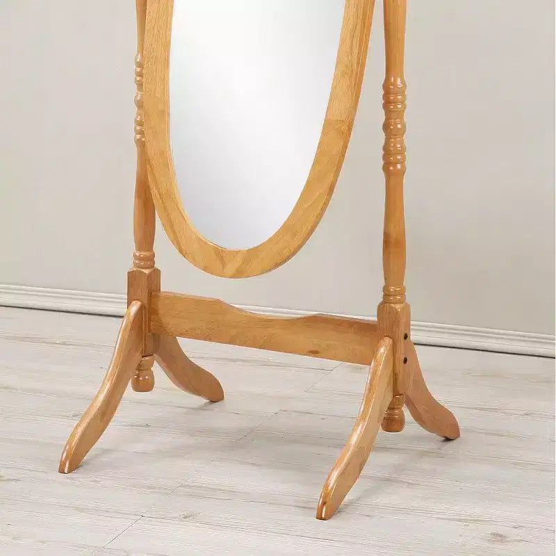 Miroir Ovale Entier TUYOHW, Miroir de Coiffeuse avec Cadre en Bois pour Chambre à Coucher, Salon, Vestiaire