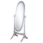 Miroir Ovale Entier TUYOHW, Miroir de Coiffeuse avec Cadre en Bois pour Chambre à Coucher, Salon, Vestiaire