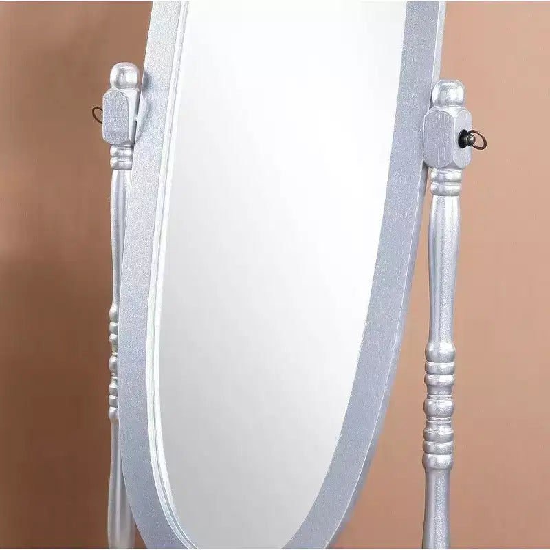 Miroir Ovale Entier TUYOHW, Miroir de Coiffeuse avec Cadre en Bois pour Chambre à Coucher, Salon, Vestiaire