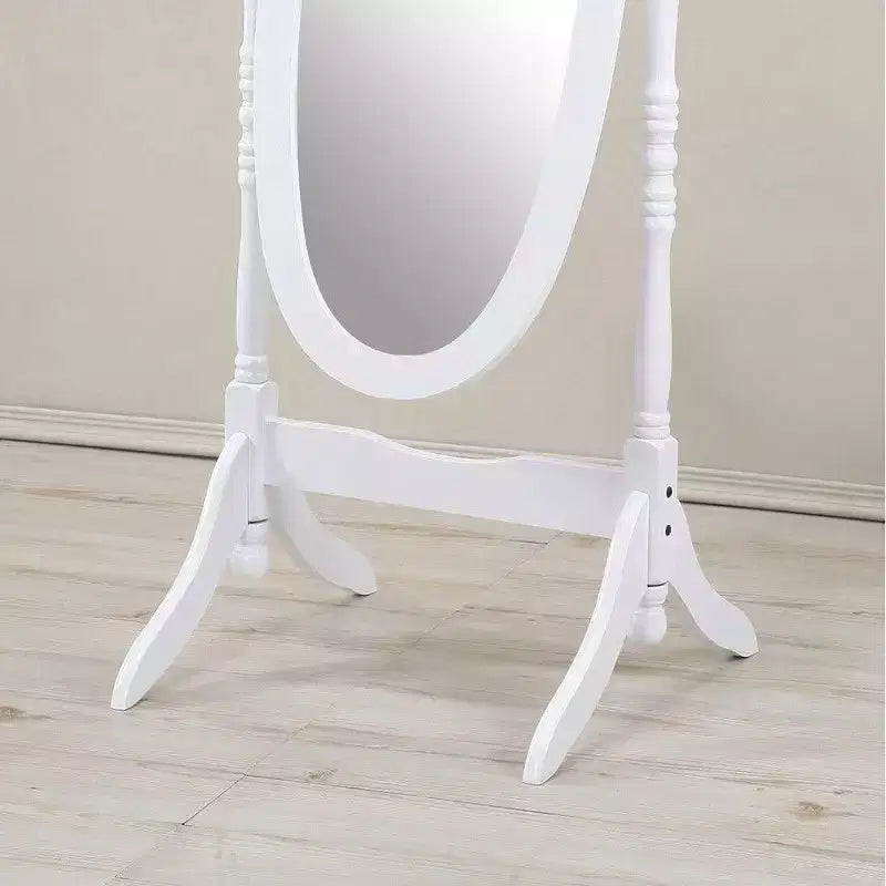 Miroir Ovale Entier TUYOHW, Miroir de Coiffeuse avec Cadre en Bois pour Chambre à Coucher, Salon, Vestiaire