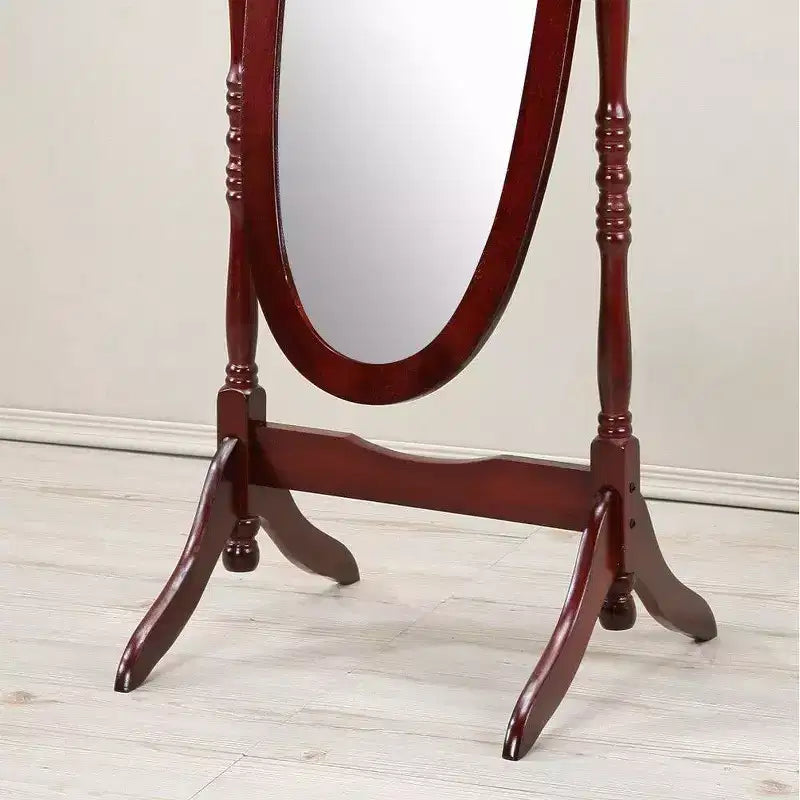 Miroir Ovale Entier TUYOHW, Miroir de Coiffeuse avec Cadre en Bois pour Chambre à Coucher, Salon, Vestiaire