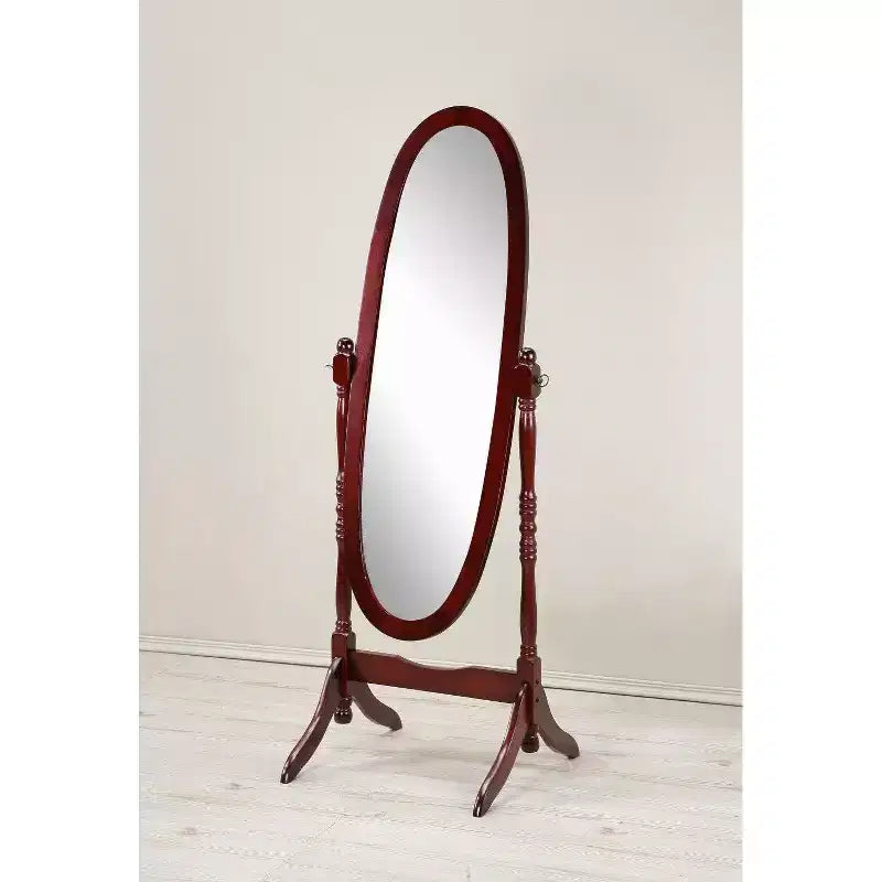 Miroir Ovale Entier TUYOHW, Miroir de Coiffeuse avec Cadre en Bois pour Chambre à Coucher, Salon, Vestiaire