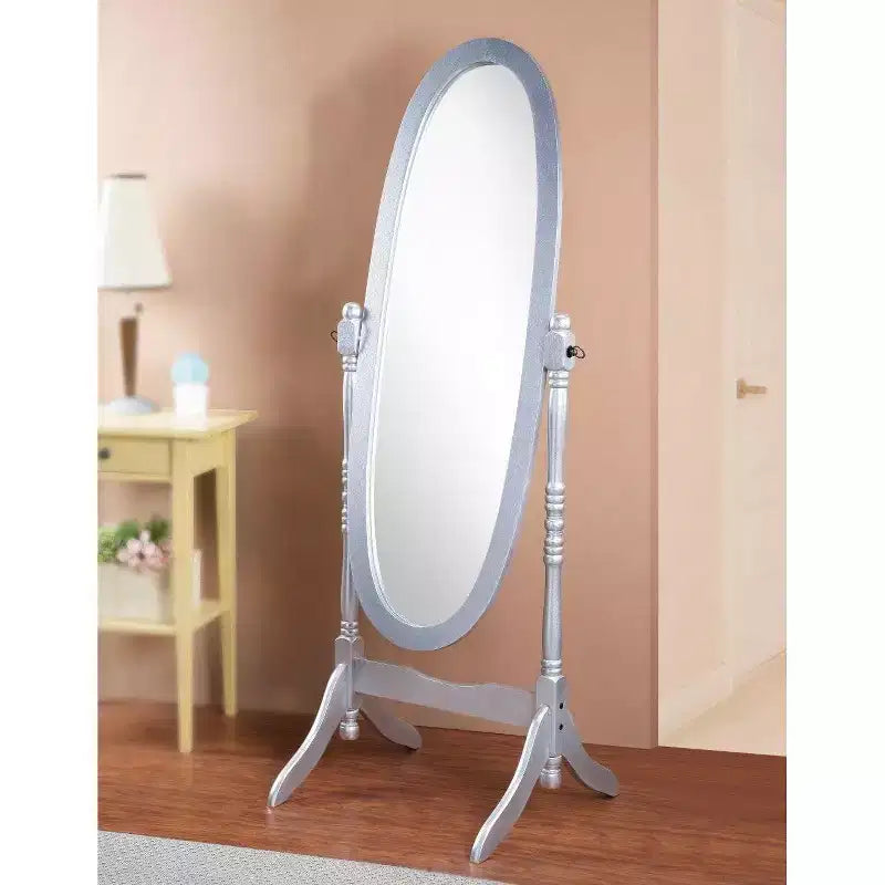 Miroir Ovale Entier TUYOHW, Miroir de Coiffeuse avec Cadre en Bois pour Chambre à Coucher, Salon, Vestiaire