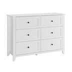 Commode à 6 tiroirs pour chambre à coucher, lot de 2 commodes de style rustique en bois pour vêtements, commodes de rangement avec poignées et tiroirs profonds