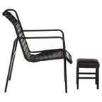 vidaXL Fauteuil relax Marron foncé Cuir véritable, Fer enduit de poudre