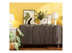 Meuble buffet de rangement Okak au design ondulé cannelé moderne avec 2/4 portes, buffet décoratif pour salle à manger, cuisine