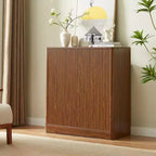 Meuble buffet de rangement Okak au design ondulé cannelé moderne avec 2/4 portes, buffet décoratif pour salle à manger, cuisine