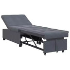 vidaXL Sofa Bed Dark gray 67 x 194 x 38 cm Velvet