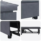 vidaXL Canapé-lit Gris foncé 67 x 194 x 38 cm Velours