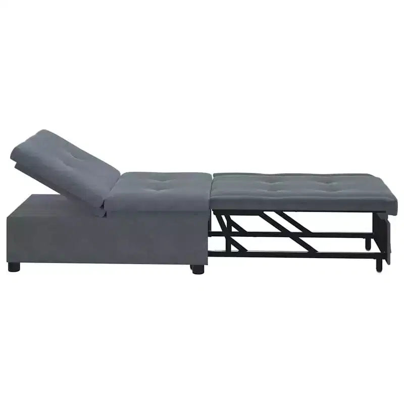 vidaXL Canapé-lit Gris foncé 67 x 194 x 38 cm Velours