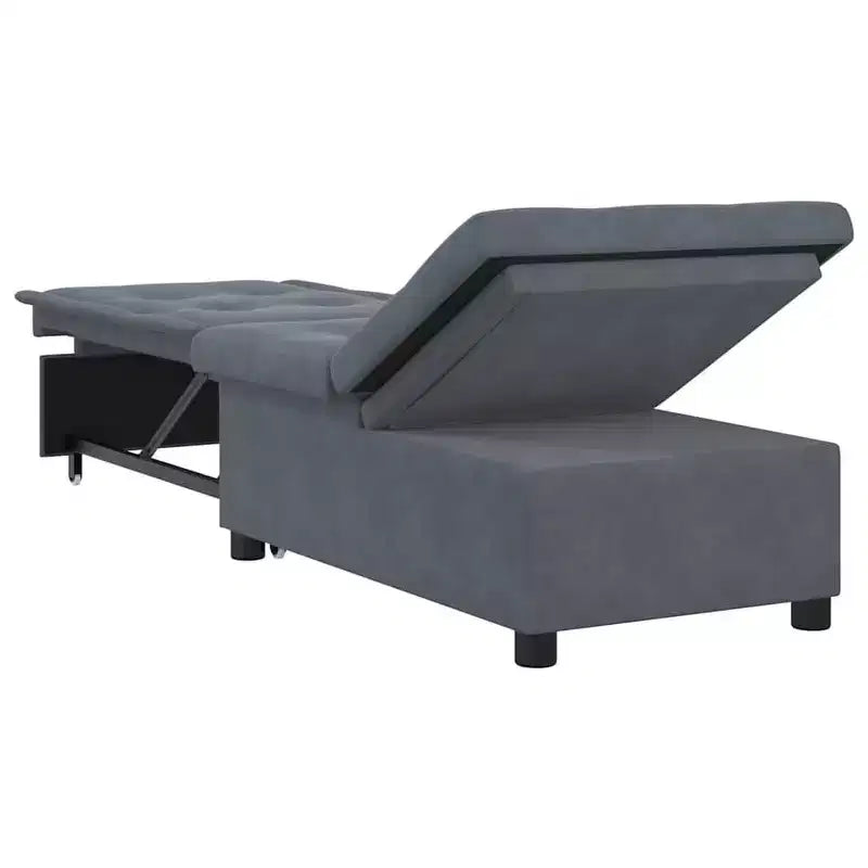 vidaXL Canapé-lit Gris foncé 67 x 194 x 38 cm Velours