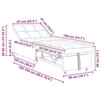 vidaXL Canapé-lit Gris foncé 67 x 194 x 38 cm Velours