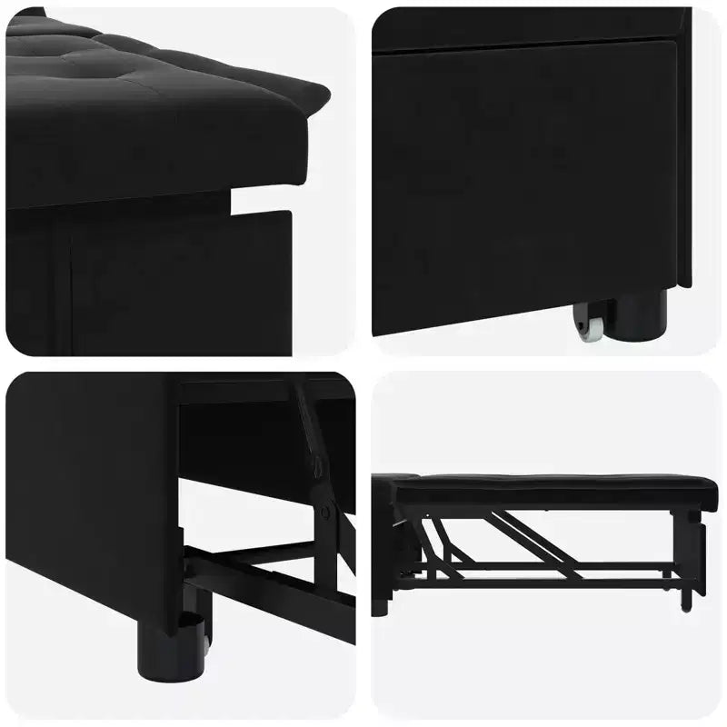 vidaXL Canapé-lit Gris foncé 67 x 194 x 38 cm Velours