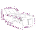 vidaXL Canapé-lit Gris foncé 67 x 194 x 38 cm Velours