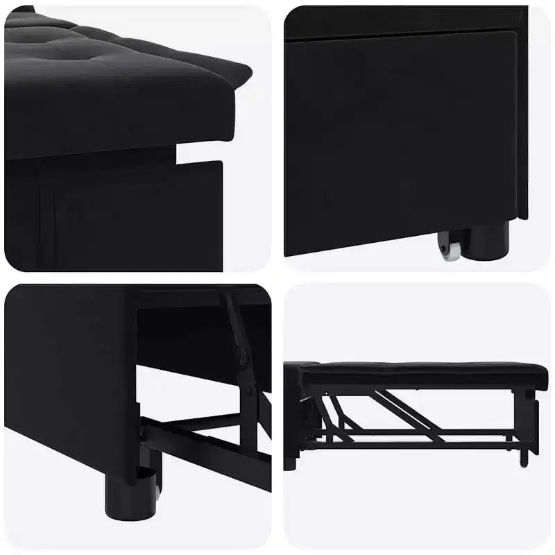 vidaXL Canapé-lit Gris foncé 67 x 194 x 38 cm Velours