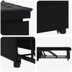 vidaXL Canapé-lit Gris foncé 67 x 194 x 38 cm Velours