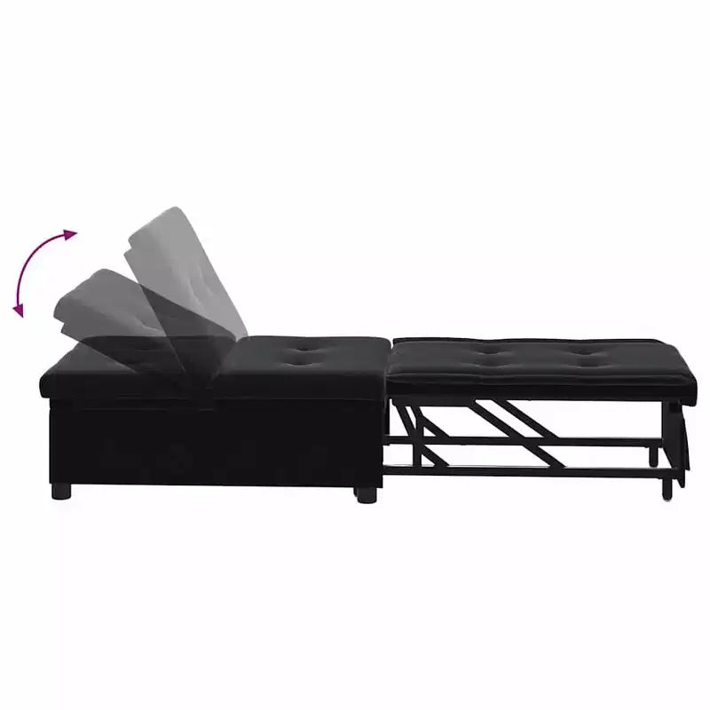 vidaXL Canapé-lit Gris foncé 67 x 194 x 38 cm Velours