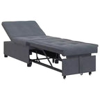 vidaXL Canapé-lit Gris foncé 67 x 194 x 38 cm Velours