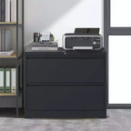 Classeur métallique moderne Okak, grand format, très résistant, avec tiroirs verrouillables, organiseur de rangement pour le bureau à domicile, à placer à côté du bureau.