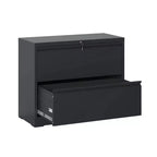 Classeur métallique moderne Okak, grand format, très résistant, avec tiroirs verrouillables, organiseur de rangement pour le bureau à domicile, à placer à côté du bureau.