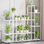 6 Tier Plant Stand, Corner Tiered Flower Plants Shelf Stand, Tall Plant Stand Indoor with Wheels, Multi-Tier Planter Pot Holder Flower Stand