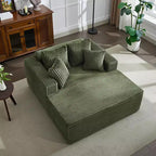 Chaise Longue Surdimensionnée d'Intérieur, Canapé-Lit Sans Os Rembourré en Velours Côtelé, Fauteuil de Lecture Profond pour Salon, Aucun Assemblage Requis