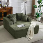 Chaise Longue Surdimensionnée d'Intérieur, Canapé-Lit Sans Os Rembourré en Velours Côtelé, Fauteuil de Lecture Profond pour Salon, Aucun Assemblage Requis