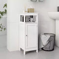 Bathroom Single Door Cabinet Multi-functional Wooden Storage Cabinet With Adjustable Shelf Open Shelf For Bathroom Kitchen Living Room White