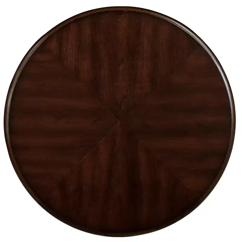 Table d'appoint ronde rétro de 56 cm, table basse en bois massif avec étagère, table d'angle pour salon, montage facile