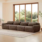 149 Modern Straight Modular Sectional Sofa, 4-Seater Deep Seat Cloud Sofa for Living Room & Bedroom, No Assembly-Panipeachy