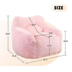 Fauteuil poire Okak avec mousse à mémoire de forme haute résilience, fauteuil de sol paresseux avec accoudoir, chaise longue confortable pour adultes