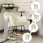 Fauteuil à bascule rembourré Acekool avec dossier haut, siège moelleux, pour salon ou chambre de bébé
