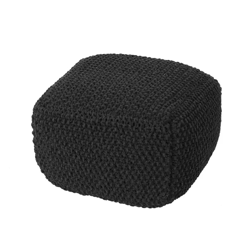 Pouf en tricot Okak, pouf rond, chaise de sol confortable pour salon, chambre, dortoir, aucun assemblage requis