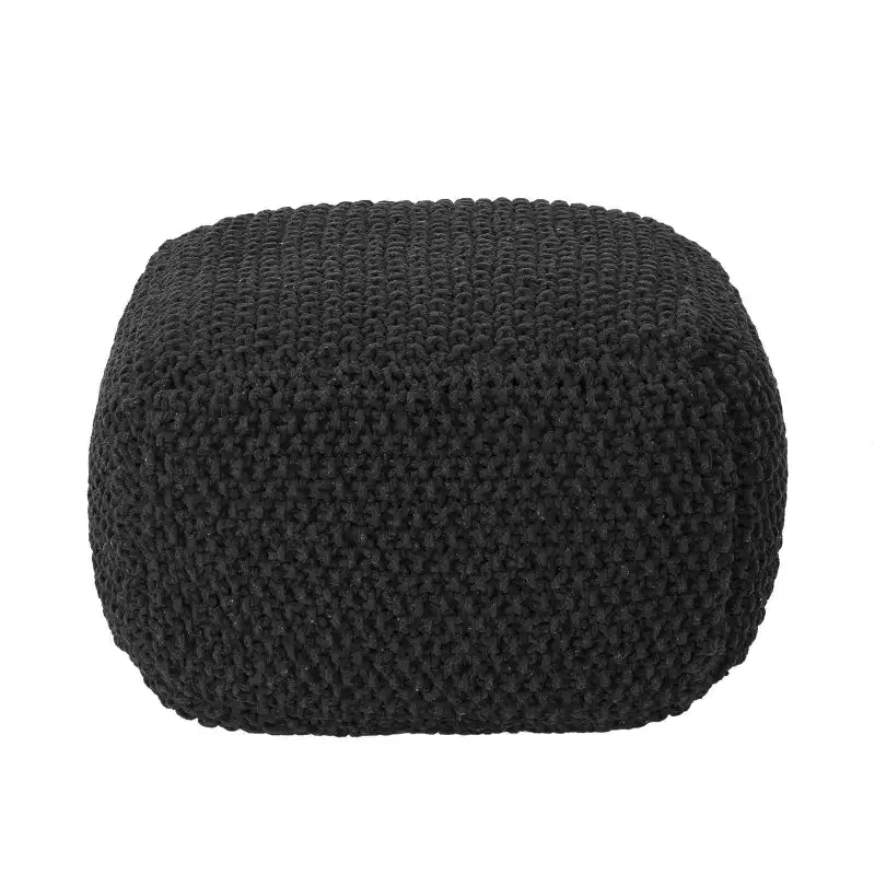 Pouf en tricot Okak, pouf rond, chaise de sol confortable pour salon, chambre, dortoir, aucun assemblage requis
