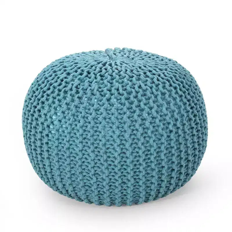 Pouf en tricot Okak, pouf rond, chaise de sol confortable pour salon, chambre, dortoir, aucun assemblage requis