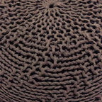 Pouf en tricot Okak, pouf rond, chaise de sol confortable pour salon, chambre, dortoir, aucun assemblage requis