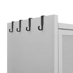 Meuble de cuisine haut avec portes basculantes à 6 niveaux, panneau perforé, spacieux, réglable et élégant meuble de rangement alimentaire en métal