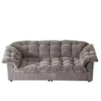 Grand canapé deux places moderne en chenille de 239 cm, Canapé moelleux rembourré pour salon, chambre, bureau ou appartement - Panipeachy