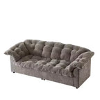 Grand canapé deux places moderne en chenille de 239 cm, Canapé moelleux rembourré pour salon, chambre, bureau ou appartement - Panipeachy
