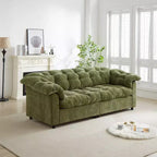 Grand canapé deux places moderne en chenille de 239 cm, Canapé moelleux rembourré pour salon, chambre, bureau ou appartement - Panipeachy